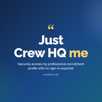 Just Crew HQ me: securely access my professional recruitment profile with no sign-in required